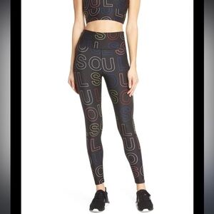 Soul cycle block text leggings